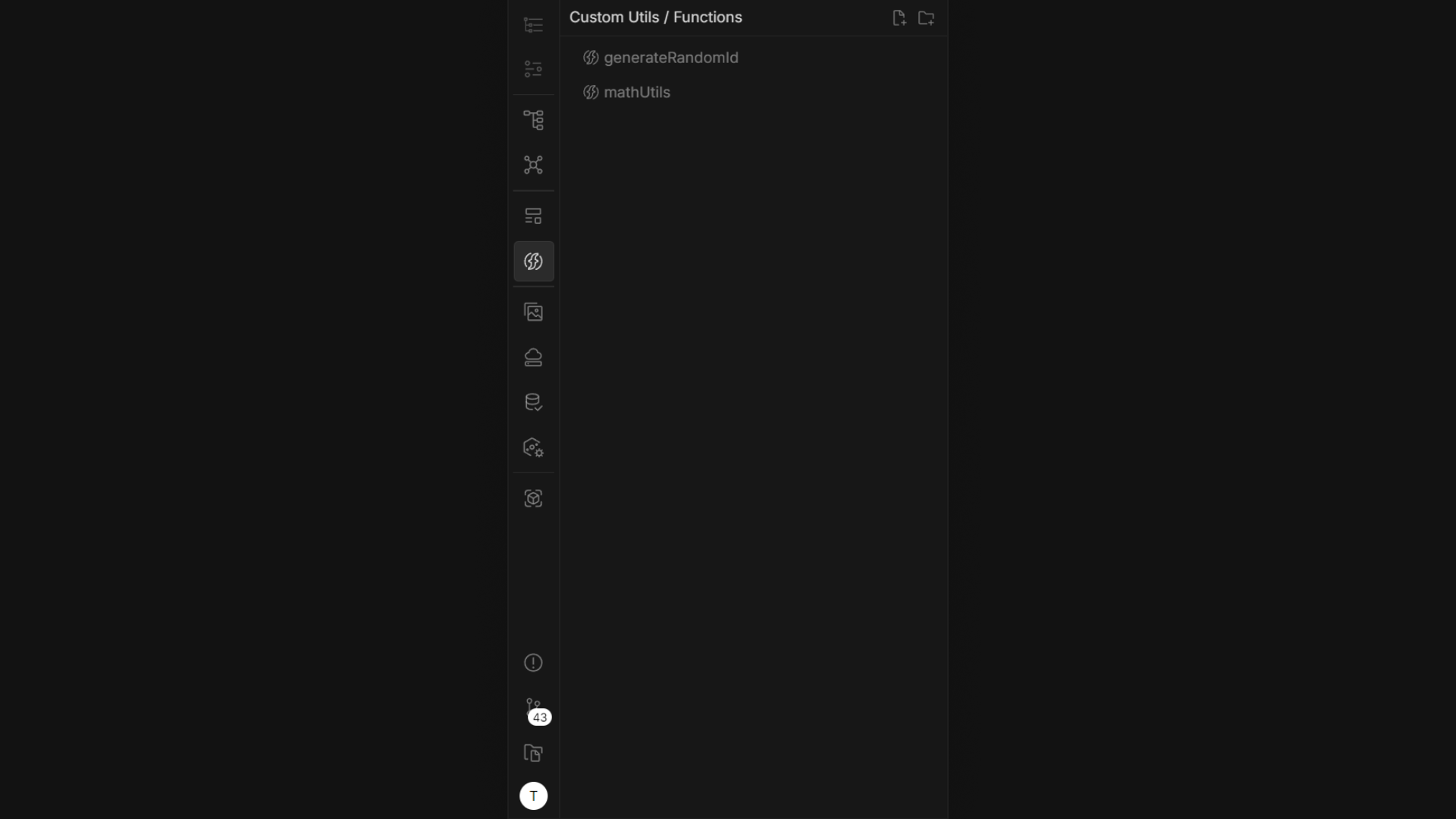 custom code panel